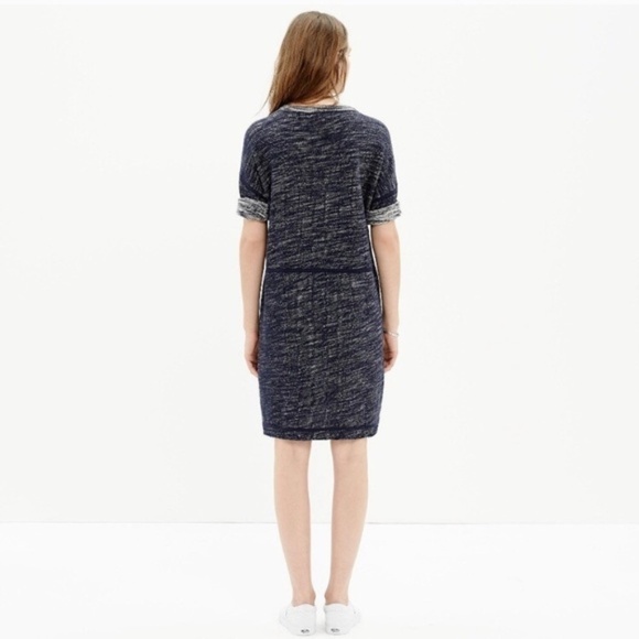Madewell Marled Textured Blue Sweatshirt Dress Size Small - Picture 8 of 8
